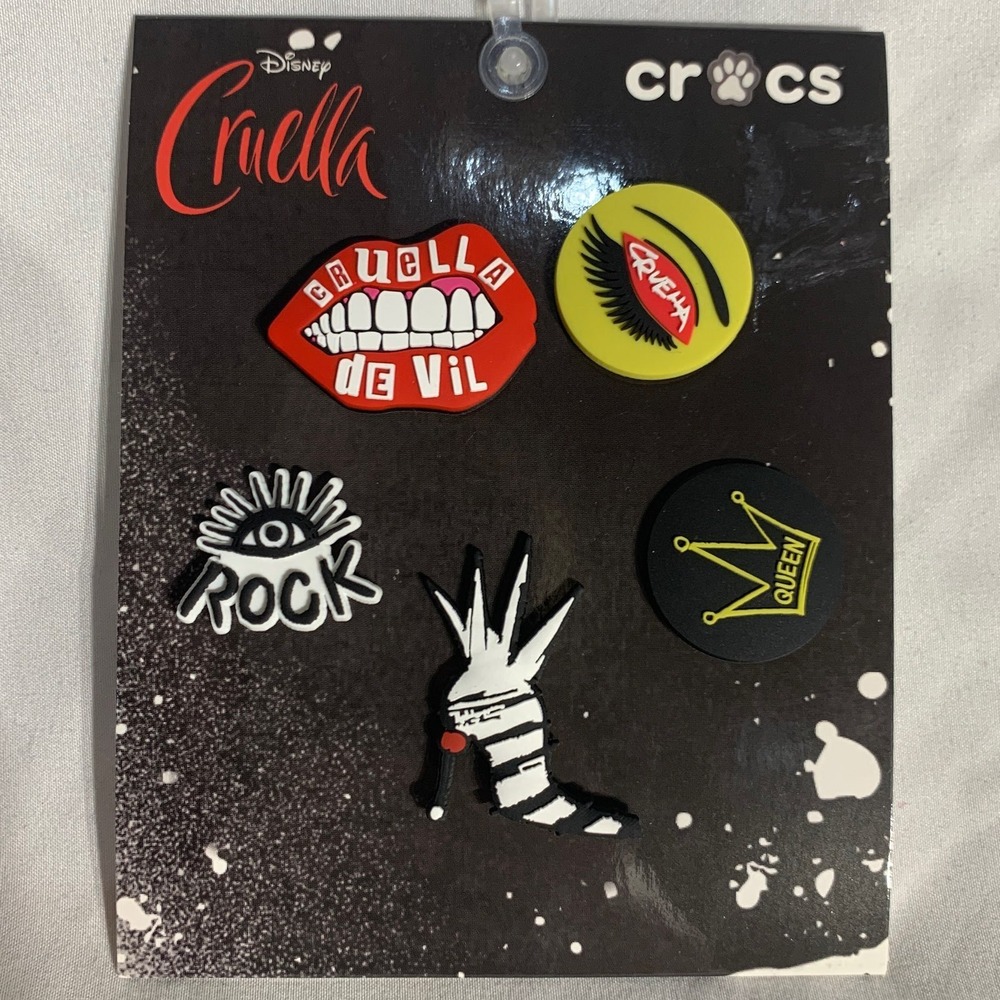 Disneys Cruella Croc Charm Jibbitz 5pk New